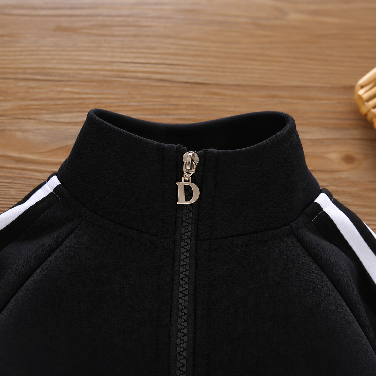 Ensemble Polo Sport noir - col et fermeture