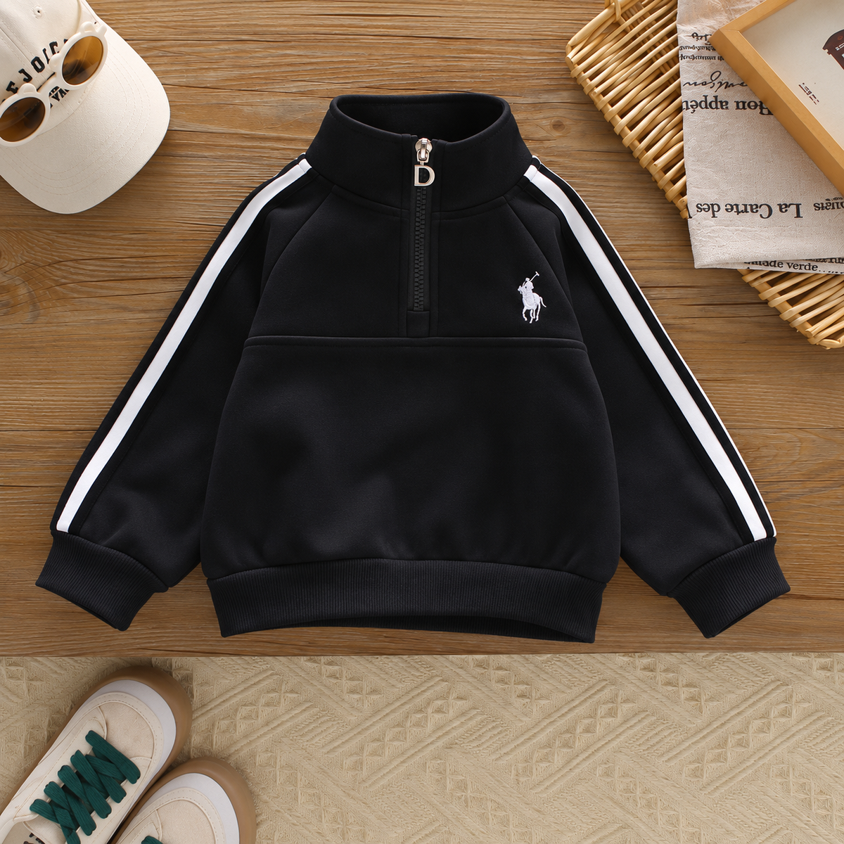 Ensemble Polo Sport noir - sweat